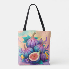 Kleurrijke vijg tote bag