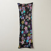 Kleurrijke vilten bloementuin lichaamskussen (Achterkant (Verticaal))