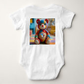 Kleurrijke vilten teddybeer romper (Achterkant)
