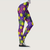 Kleurrijke vingerafdruk Feathers Fun Pickleball Leggings (Rechts)