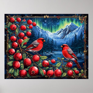 Kleurrijke Vinken Vogel Muur Kunst Voor Natuurlief Poster