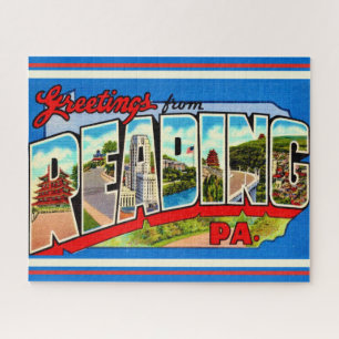 Kleurrijke vintage 16x20 Reading PA Legpuzzel