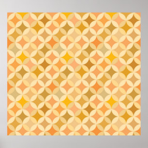 Kleurrijke vintage: abstract patroon. poster