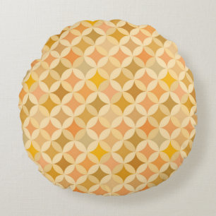 Kleurrijke vintage: abstract patroon. rond kussen