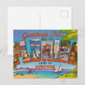 Kleurrijke vintage Florida  Briefkaart (Voorkant / Achterkant)