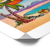 Kleurrijke vintage Florida-uitprintbare groet Poster (Hoek)