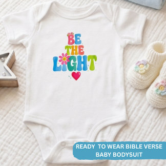 Kleurrijke Vintage Geloof • Bijbeltekst Baby Romper