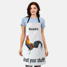 Kleurrijke vintage haan "Laat je zien" 