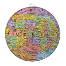 Kleurrijke Vintage Illustratie van de VS-Cartogram