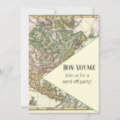 Kleurrijke vintage kaart bon voyage afscheidsfeest (Voorkant)