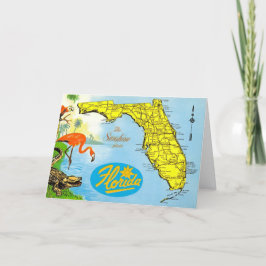 Kleurrijke vintage kaart van Florida 