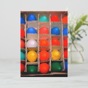 Kleurrijke Vintage Kerstlichtlampen in een Doos Feestdagenkaart