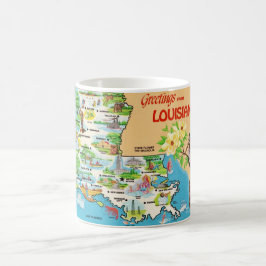Kleurrijke vintage Louisiana mok