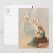 Kleurrijke vintage Mary met baby Jezus-kaart Briefkaart (Voorkant / Achterkant)