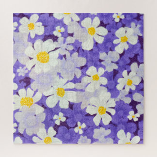 Kleurrijke Vintage: Naadloos bloempatroon Legpuzzel