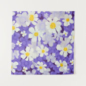 Kleurrijke Vintage: Naadloos bloempatroon Wandkleed (Voorkant (horizontaal))