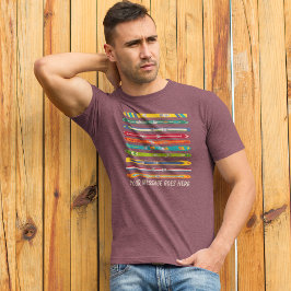 Kleurrijke Vintage Skis Aangepaste Bericht Grafiek Tri-Blend Shirt