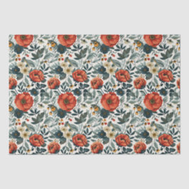 Kleurrijke vintage stijl bloem tissuepapier