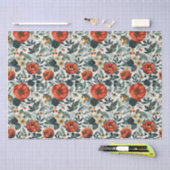 Kleurrijke Vintage Stijl Bloemig  Tissuepapier (Craft)