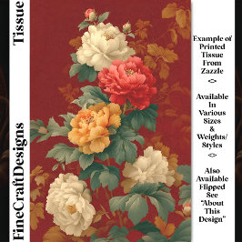 Kleurrijke Vintage Stijl Pioenrozen DM6L Decoupage Tissuepapier