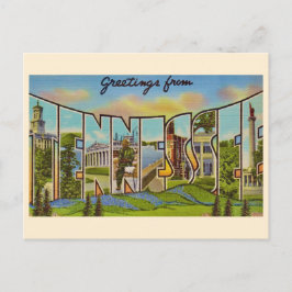 Kleurrijke vintage Tennessee-ansichtkaart Briefkaart