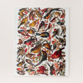 Kleurrijke Vintage Vogelcollage Legpuzzel (Verticaal)