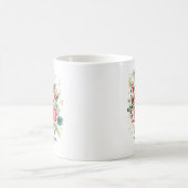 Kleurrijke Vintage Vrolijk Kerstfeest Eenvoudig El Koffiemok (Center)