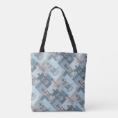 Kleurrijke Violins Blue Grey Canvas tas (Achterkant)