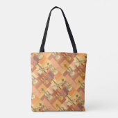 Kleurrijke Violins Blue Grey Canvas tas (Achterkant)