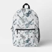 Kleurrijke viool schuin bedrukte rugzak (Voorkant)