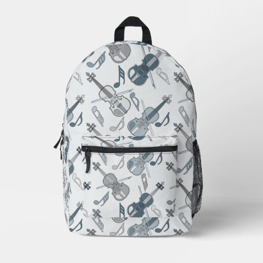 Kleurrijke viool schuin bedrukte rugzak (Voorkant)