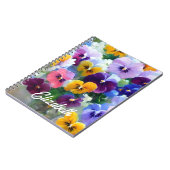 Kleurrijke viooltjes notitieboek (Linkerzijde)
