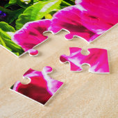 Kleurrijke viooltjesbloemen legpuzzel (Zijkant)