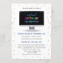 Kleurrijke Virtuele Verjaardagsviering Charm Boy