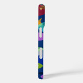 Kleurrijke Vis Abstract Patroon Blauw Monogram Case-Mate iPhone Case (Achterkant / Rechts)