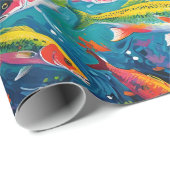 KLEURRIJKE VIS CADEAUPAPIER (Rol Hoek)