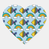 Kleurrijke Vis en Regenboog Sticker (Voorkant)