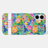 Kleurrijke Vis Geborduurd Case-Mate iPhone Case (Achterkant (horizontaal))