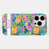 Kleurrijke Vis Geborduurd Case-Mate iPhone Case (Achterkant (horizontaal))