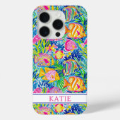 Kleurrijke Vis Geborduurd Case-Mate iPhone Case (Achterkant)