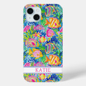 Kleurrijke Vis Geborduurd Case-Mate iPhone Case (Achterkant)