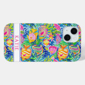 Kleurrijke Vis Geborduurd Case-Mate iPhone Case (Achterkant (horizontaal))