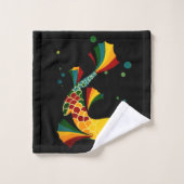 kleurrijke vis " in bubbels bad handdoek (Wasdoekje)