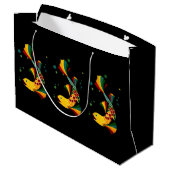 kleurrijke vis " in bubbels groot cadeauzakje (Achterkant Gekanteld)