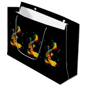 kleurrijke vis " in bubbels groot cadeauzakje (Voorkant Gekanteld)