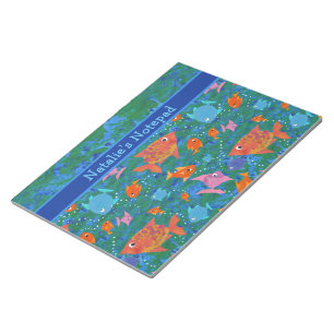 Kleurrijke vis in het Zee Custom Notitieblok of Jo
