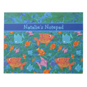 Kleurrijke vis in het Zee Custom Notitieblok of Jo (Voorkant)