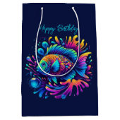 Kleurrijke vis- medium cadeauzakje (Voorkant)