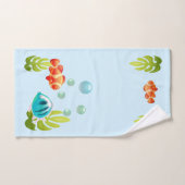 Kleurrijke vis met bubbels en zeewier bad handdoek (Handdoek)