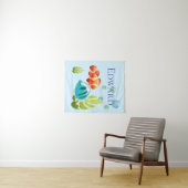 Kleurrijke vis met bubbels en zeewier wandkleed (In Situ (horizontaal))